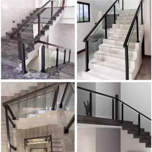 Adjustable Stainless Steel Stair Balusters - 270° No-Punch Railing Posts for Balconies & Terraces, 40in (100cm) Height, Durable Spindles for Modern Staircases