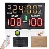 Ousmile Basketball Scoreboard with Timer Clock, Digital Scoreboard with Remote, Portable Battery Powered...