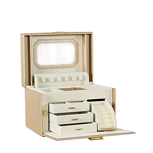 Grand écrin en cuir blanc avec deux épitopes et petite boîte portable