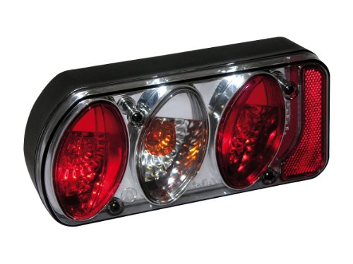 EUFAB 11503 Ersatz-Rücklicht Links, Rauchglas, komplett, für EUFAB und LAS Fahrradträger, Schwarz