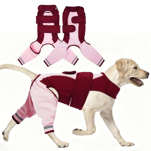 Yternal Dog Recovery Suit-���̌㎈�񕜃X���[�u ACL TPLO��p�p -���˃X�g���b�v&�s���ɘa�t�����߉\�\�t�g�r�ߖh�~���b�v�A�����ƒj���p �s���N XL