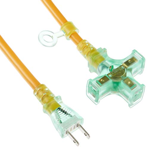 kowa ソフトタイプ 延長コード パイロットランプ付 15A・10m 3ツ口 キイロ KMP802-10 日本製