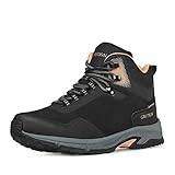 【Warmes und Bequemes Futter】 Die mid winterschuhe sind mit kurzem Fell ausgestattet, um Ihre Füße vor kaltem Wetter zu schützen. Gepolsterter Kragen und Zunge bieten Allwetter-Komfort.Starke Schnallen und Schnürsenkel.