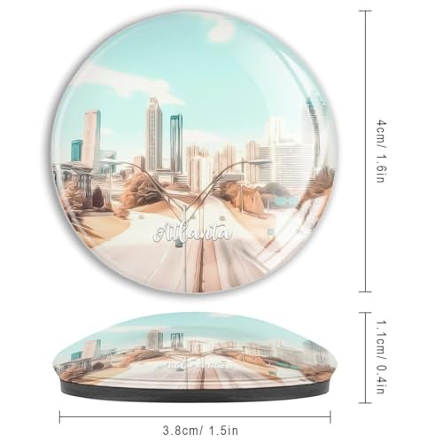Imanes de vidrio de Atlanta para nevera pack de 4 decoraciones 4