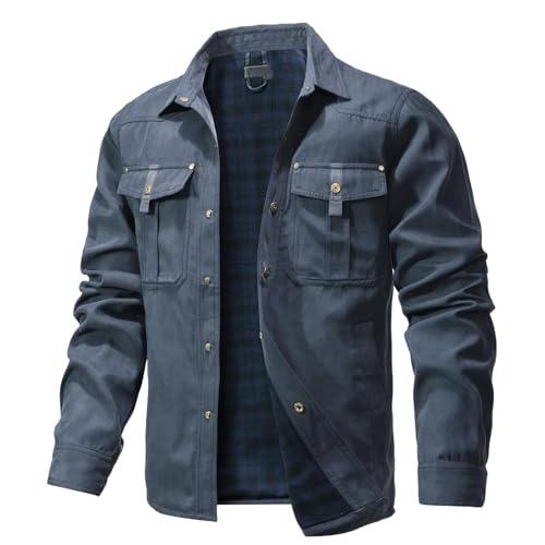 Veste Windbreaker Homme Manteau Travail Doublé contre le Vent et le Froid