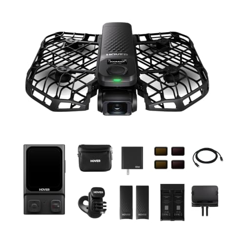 HOVERAir X1 Pro Caméra Sport 4K, Caméra Volante Pliable avec Vitesse de Suivi: 42KM/H, 15+ Modes Automatiques, Vol Partout avec OmniTerrain, SmoothCapture 2.0(Cycling Combo)