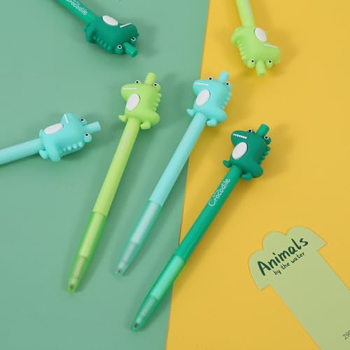Set de 6 bolígrafos gel con punta 0.5 mm serie Cocodrilo miniatura 3