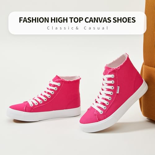 hash bubbie Unisex Canvas High top Sneakers Women's Classic Fashion High Tops Canvas Shoes Casual Tennis Shoes for Men2