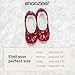 Snoozies Ballerina Bling Metallic Shine Slippers | Sequin House Shoes for Women | Slipper Socks with Grippers | Cute Indoor Footwear (Red, Medium)