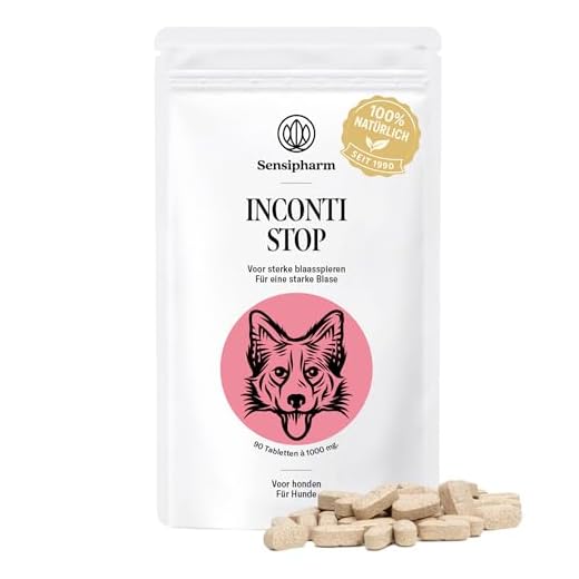 Sensipharm Inconti Stop für Hunde 90 Tabletten - Hilft Natürlich bei Inkontinenz (Blasenschwäche)