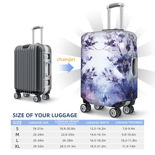 Travel Luggage Cover for Suitcase Elastic Suitcase Protector Lavender abstract painting Suitcase Covers Washable Suitcase Protective Cover Dust-proof Luggage Covers Fit 18-32 Inch Luggage2