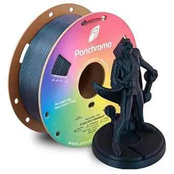 Polymaker Panchroma Blue Color Changing PLA, 1.75mm, 1KG, Glitter Starlight Midnight 3D Printer Filament, Hides Layer Lines, Easy to Print, Tangle Free, AMS Compatible, Works with Most FDM Printers