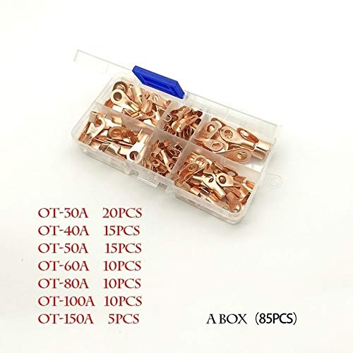 Davitu （Modular assembly） OT5A-300A Copper Wire Terminal Copper Joint Ear Copper Wire Nose OT Open Nose - (Color: 20A-150A)