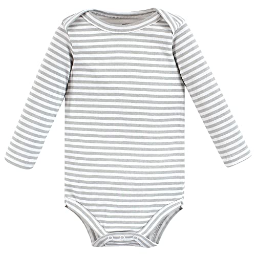 Image of Hudson Baby baby-boys Cotton Long-sleeve Bodysuits 5-pack