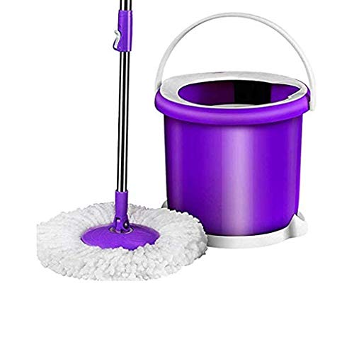 SBJKLYRN Cubo para fregona, Cubo de trapeador automático Trapeador Giratorio Lavado Manos Libres Cilindro único Hogar Ahorro Trabajo Descarga automática Agua Perezoso