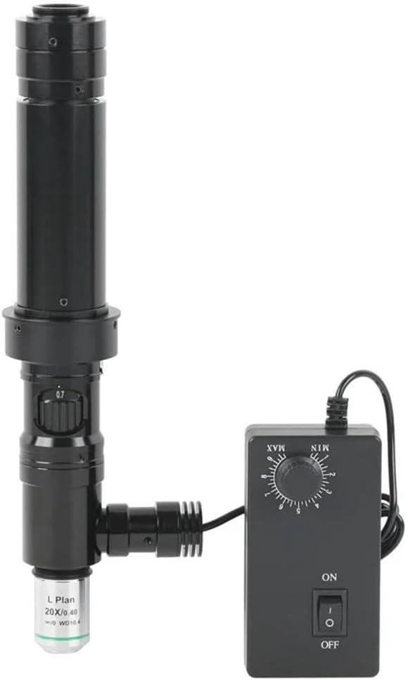 Microscope Kit 400X 1000X 2000X 4000X Zoom 0.7X-4.5X Video Industrial Camera Coaxial Light Lens 5X 10X 20X Microscope achromatic Objective Lens Microscope Lens Adapters(50X Lens)