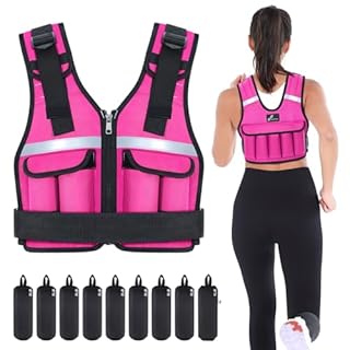 Sportneer Adjustable Weight Vest 0.9kg to 8kg, 9-in-1 Quickly Adjustable Running Vest for Men and Women, Strength Training, Calisthenics and Gym, Weight Vest