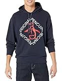 Original Penguin Men's Organic Cotton Blend French Terry Pete Diamond Long Sleeve Hoodie, Dark Sapphire, XX-Large