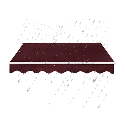 Toile de rechange pour store rétractable extérieur rouge polyester pare-soleil auvent - 6