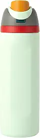 Garrafa Térmica de Água 710ml com Tampa 2 em 1 - Antivazamento, Parede Dupla, Com Alça e Tampa com Trava (Verde Claro)