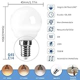 EX UP E14 LED Light Bulb Cool White, 6 W Replacement for 50 W Halogen Lamps, Teardrop Shape G45 Bulb, E14 Chandelier, 6500K 550 Lumen LED Bulb for Living Room, Bedroom, Pack of 6 (Cool White) - Image 2