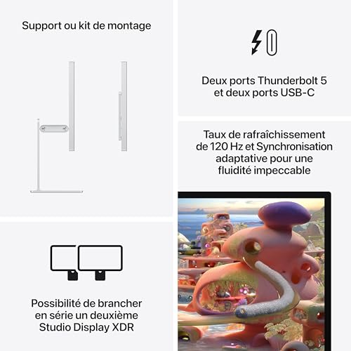 Ecran Apple Studio Display 27 Retina XDR 5K Verre Standard - vue 5