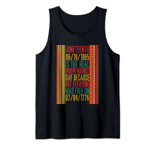 Juneteenth es la verdadera independencia no todos fueron libres 1776 Camiseta sin Mangas