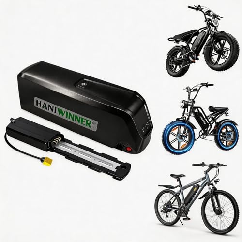 Image of Hailong 48V 18.2Ah E-Bike Battery - High-Capacity Water Bottle Style Lithium-Ion Pack with 30A Smart BMS, Anti-Theft Key Lock and Universal 4-PIN Connector - for 250W-1500W Motors