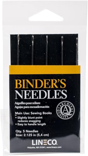Lineco Book Binding Stainless Steel Needles, Package of 5 (870-887) Clear LIN-870-887