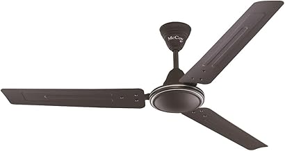 McCoy Gusto 1200mm (48") ISI Certified, BEE Star Rated Energy Efficient Ceiling Fan | 3 Blades High-Speed Airflow | Durable Metal Build | Modern Smoke Brown Finish | 2-Year Warranty