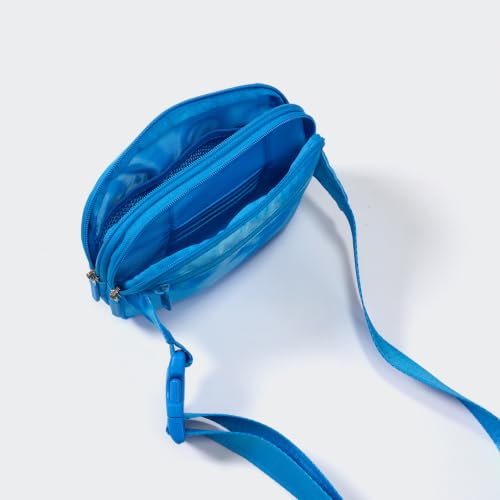 Image of Pander Nylon Fanny Pack Belt Bag for Women with 5 Zipper Pockets | Nylon belt bag with five zippered pockets, a dedicated card slot and an adjustable strap for crossbody or waist wear