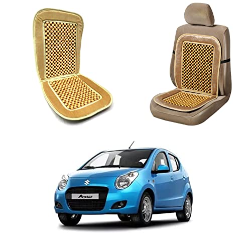 Oshotto Car Wooden Bead Seat Cushion With Velvet Border Compatible With Maruti Suzuki Astar – (Beige) – 1 Piece For Rs. 180 @ 74 %
