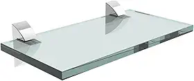 PRAT.K Prateleira de Vidro 0,8x10x20cm com Suporte Cromado - Linha Vetro
