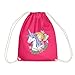 Spreadshirt Prinzessin Lillifee mit Einhorn Rosalie Turnbeutel, Fuchsia