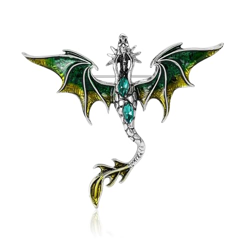 Image of Dragon Brooch for Men Suit Lapel Enamel Pins for Suits Fashion Accessories Shirt Clip