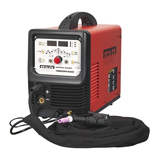 Sealey TIG200HFACDC 200Amp TIG/MMA HF AC/DC Inverter Welder 230V