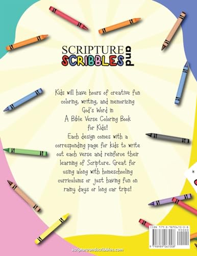 Scripture and Scribbles, A Bible Verse Coloring Book for Kids