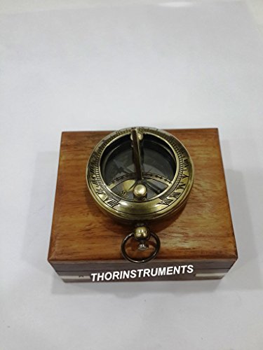 Brújula Antigua Náutica con Caja de Madera miniatura 1