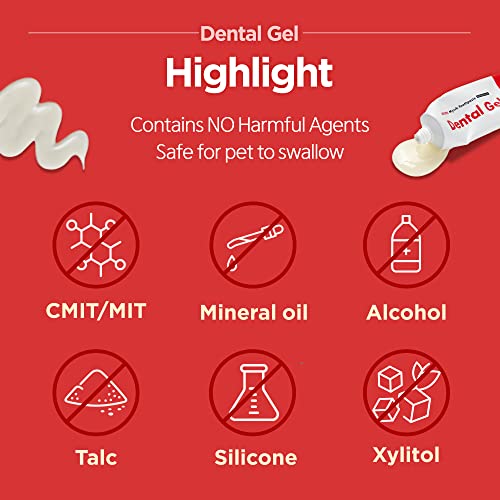 Jayu Pet Dental Gel - Dog Cat Toothpaste | Removing Plaque And Tartar | Teeth Cleaning & Breath Freshener | Puppy Kitten Dental Care With Vet Approved | 2.82Oz (80G) #TOP3