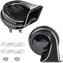 110dB Dual-Tone Electric Air Horn Kit - Super Loud Waterproof Car Horn, Universal 12V Train Horn for Truck, SUV, Motorcycle, Vehicle Easy Installation