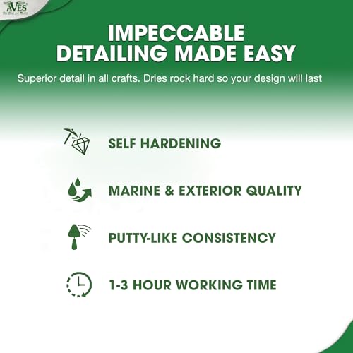 Aves Apoxie Sculpt - 2 Part Modeling Compound (A & B) - 1/4 Pound, Apoxie Sculpt for Sculpting, Modeling, Filling, Repairing, Simple to Use and Durable Self-Hardening Modeling Compound - Natural