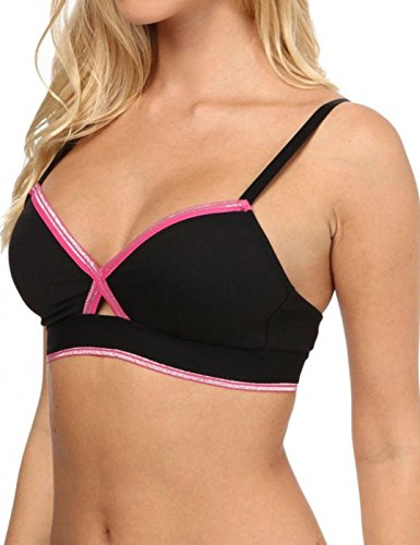 Wacoal B.tempt'd B. Active 952210 Non Wired Moulded Plunge Sports Bra Night / Fuchsia Black 30