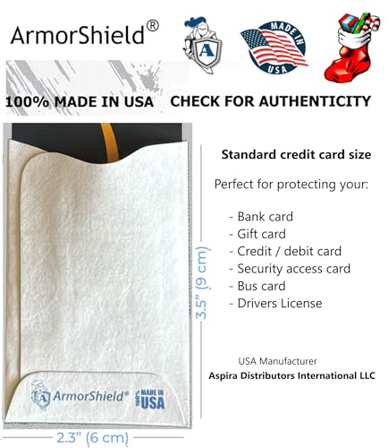 Semper Paratus Gear TYVEK Credit Card Protector RFID Blocking Sleeves | ArmorShield Your Identity | 100% MADE IN USA - Anti-theft for Travel wallet, pocket or purse. (5PAK)3