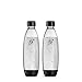 sodastream 0,8L BPA-freie FUSE Kunststoffflasche schwarz | Spülmaschinengeeignet | Kompatibel mit DUO, E-DUO, Terra, uvm. | 2er-Pack