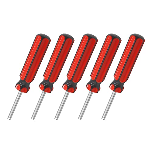 Image of Jiozermi 5 Pack Tire Valve Remover Tools, Screwdriver Valve Stem Core Installer Repair Tool for Replace and Repair The Air-Conditioning, Car Tires, and Others