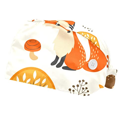 Chapeaux de travail renard hibou lot de 2 calots unisexes pour hommes et femmes