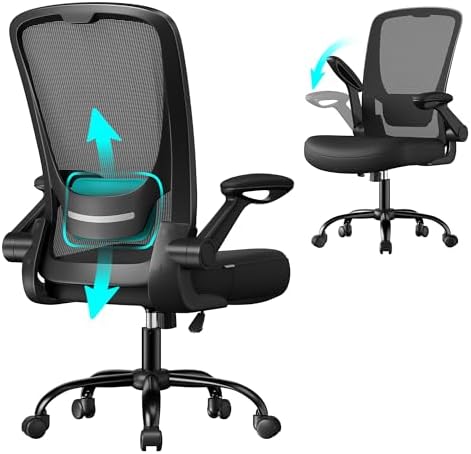 SONGMICS Office Chair, Mesh Desk Chair, Ergonomic Swivel Chair, L...