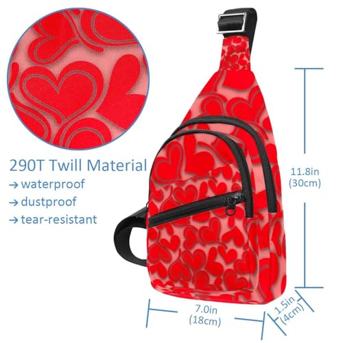Mochila cruzada en el pecho unisex ajustable con estampado Multicolor 5 5