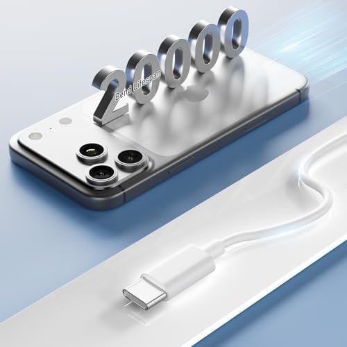 USB C to USB C Cable 60W for Apple iPhone 17 16 15 Plus Pro Max Air 3.3FT - 4