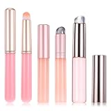 Silicone Lip Applicator, 3 Pcs Multifunctional Silicone Lip Brush with Cover Lips Balm Applicator Round Head Reusable Makeup Applicators for Lipstick Lips Gloss Balm Mask Concealer Eyeshadow